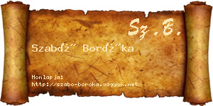 Szabó Boróka névjegykártya