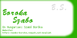 boroka szabo business card